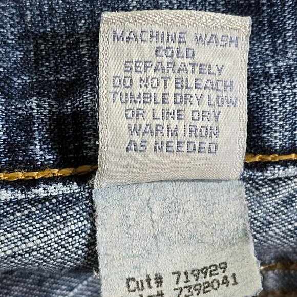 Vintage Canyon River Blues Patchwork Denim Jean Maxi Skirt 11 Womens Distressed - Picture 12 of 14